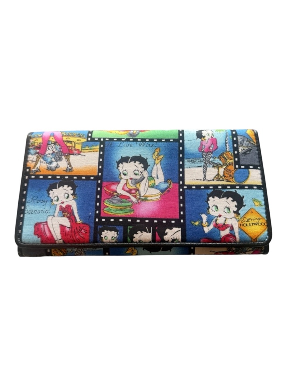 Vintage Iconic Betty Boop “Entering Hollywood” Multi Photos Fabric Snap Wallet - Picture 2 of 16